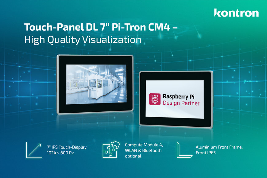 Kontron präsentiert das neue 7“ Touch Display auf Basis des Compute Modul 4 der Raspberry Pi Foundation